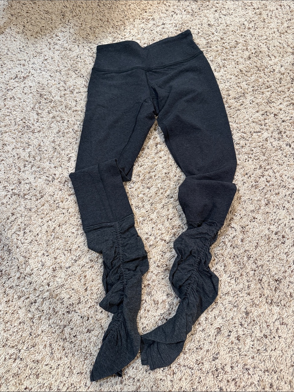 Lululemon Dark Grey Ruched Leggings